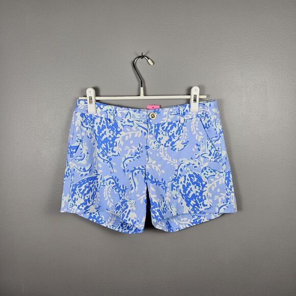 Lilly Pulitzer Pants - Lilly Pulitzer Callahan Knit Short Blue Peri Turtley Awesome Size 2 Stretch